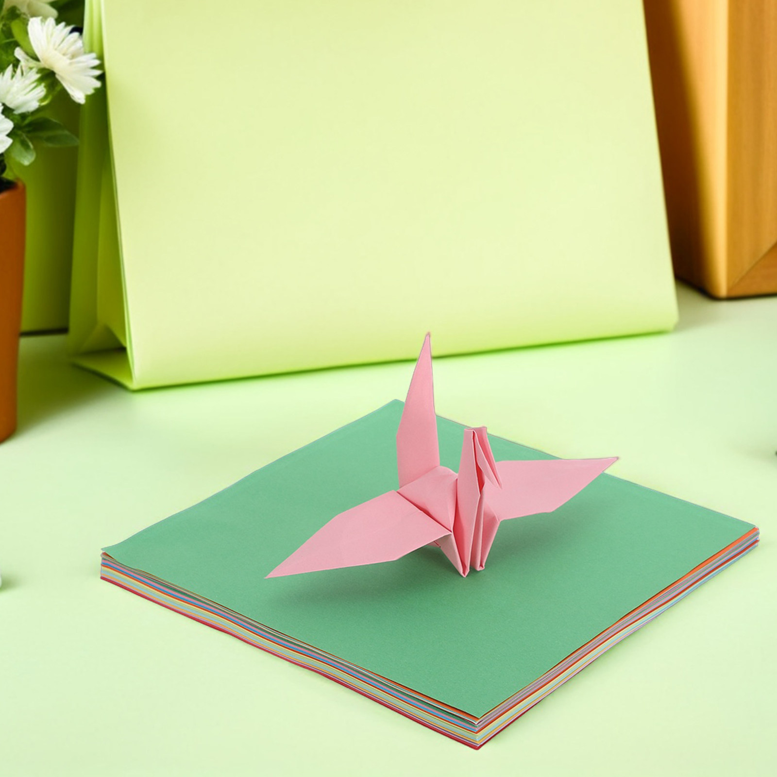Art Craft Easy With Paper - 300Pcs Origami Paper Colorful Cardpaper 17x17cm