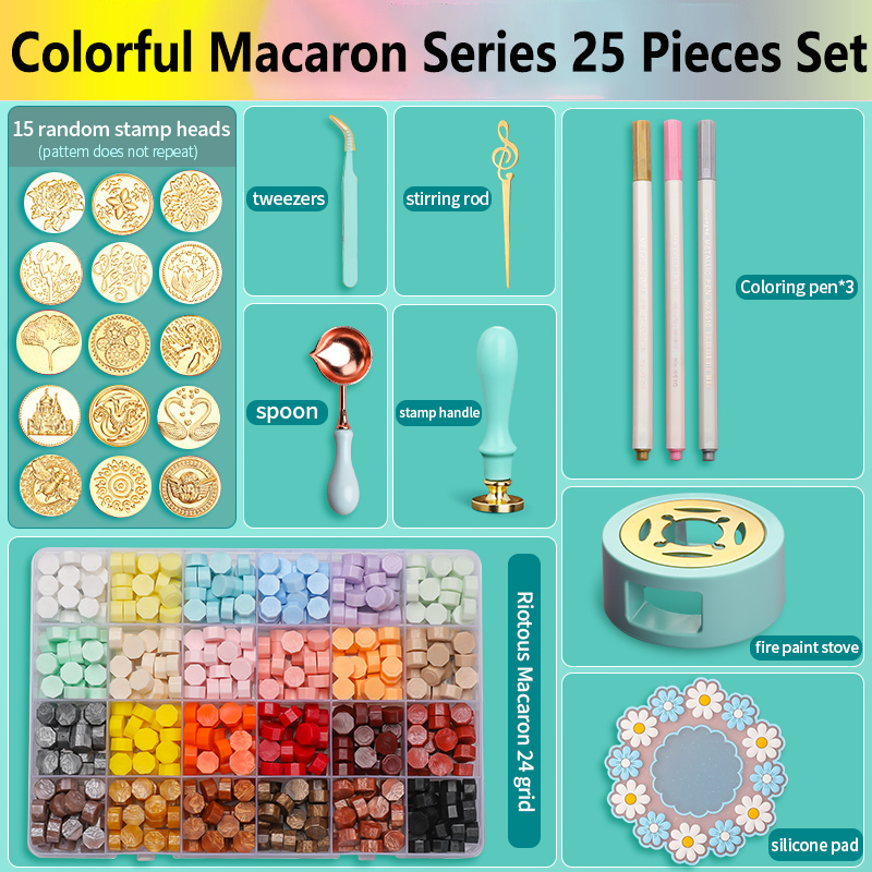 Batik Wax Kit - Wax Seal Stamp Set Kit Lacquered
