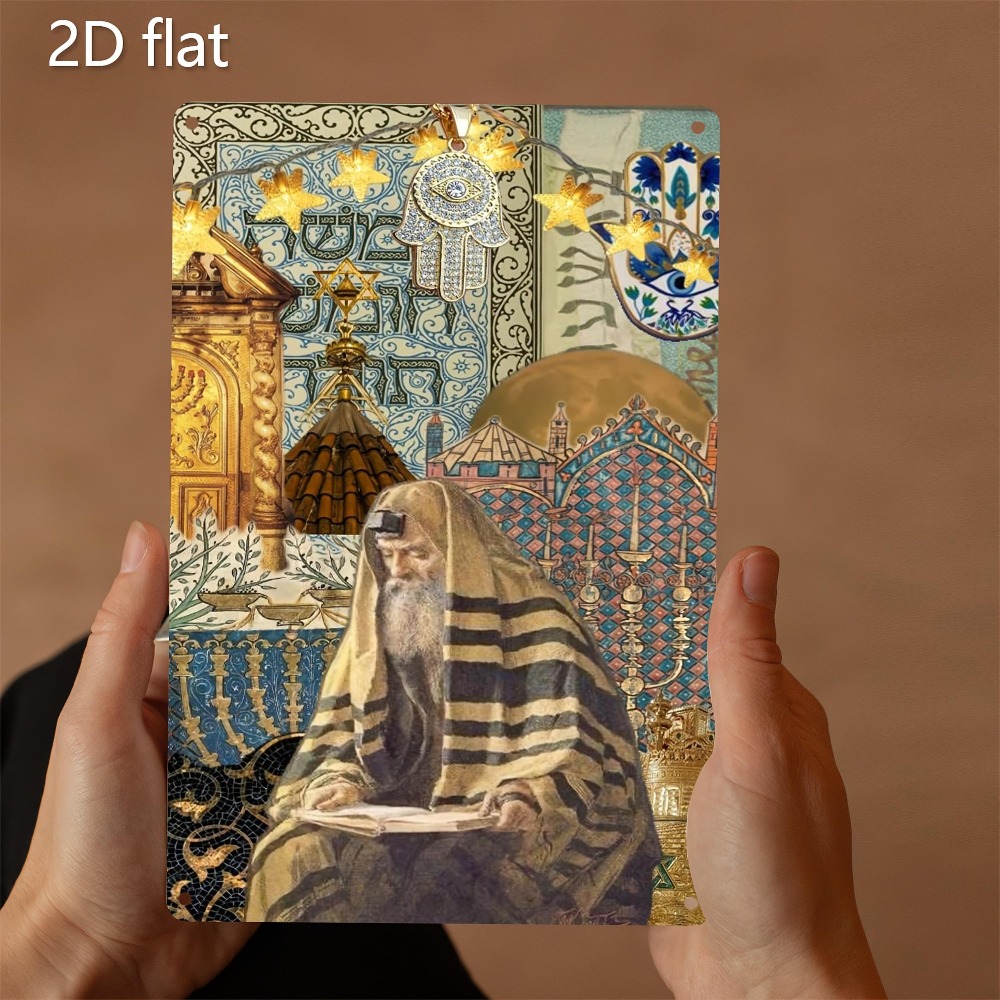 Art & Craft Voucher Code - CIFBUY Vintage Jewish Elder Reading Aluminum