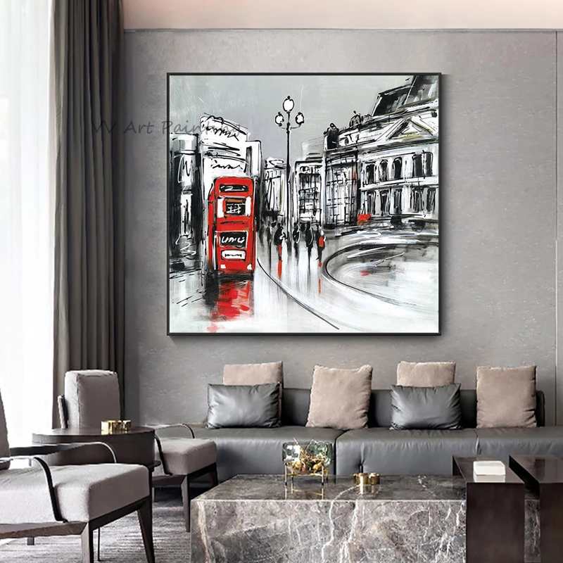 Painting Knife Palette - Square Palette Knife London Red Bus