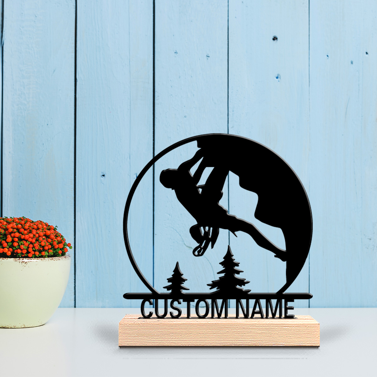 Art Y Craft - 1pc Climb Customizable Name Metal Statue