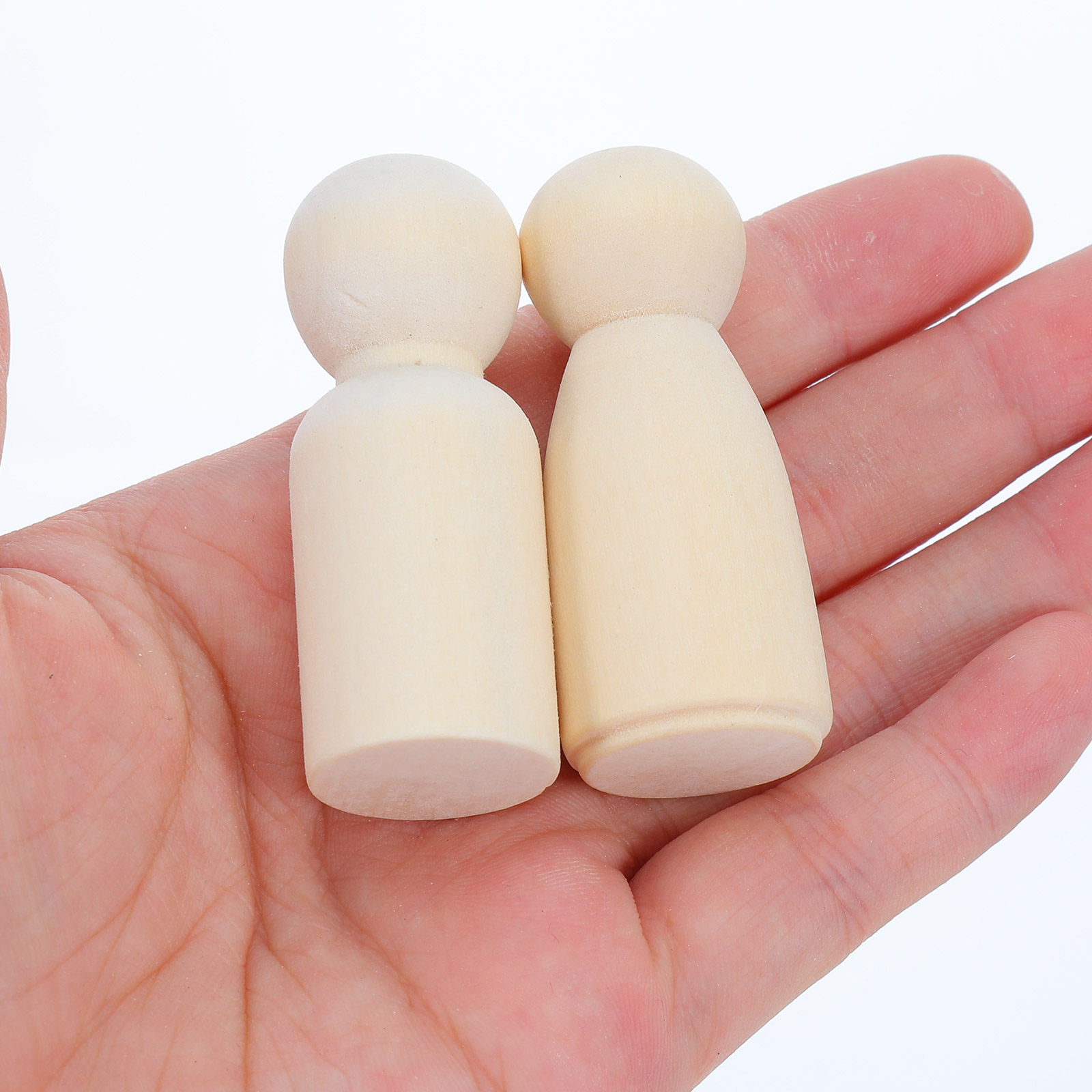 Art Y Craft - 40Pcs Unpainted Wooden Peg Blank Craft