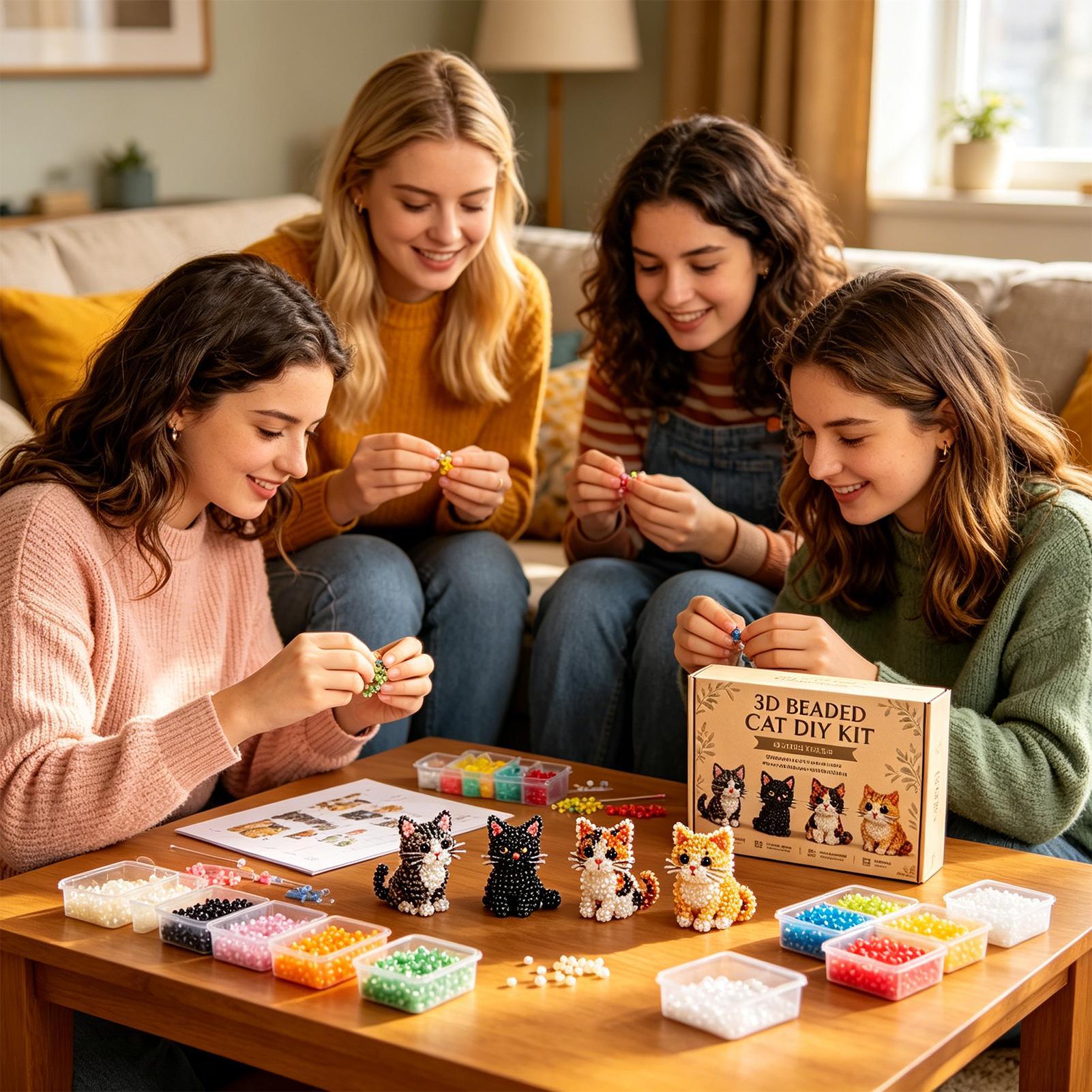 Art Craft Holiday - DIY Animal Beading Kit Cute 3D