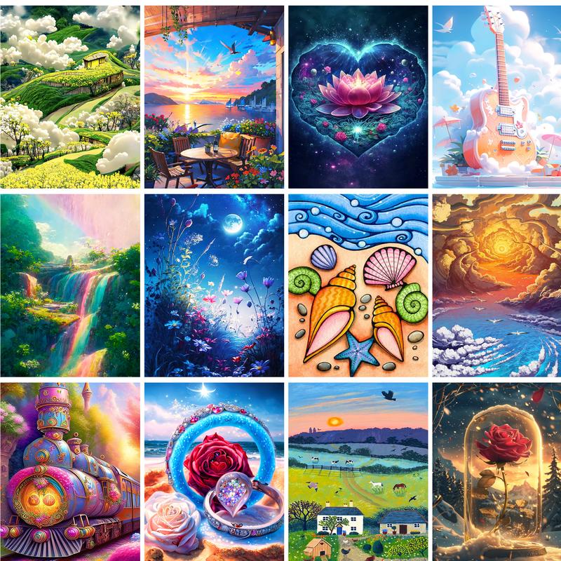 Art Craft Rose - GATYZTORY Painting By Numbers Craft Kit