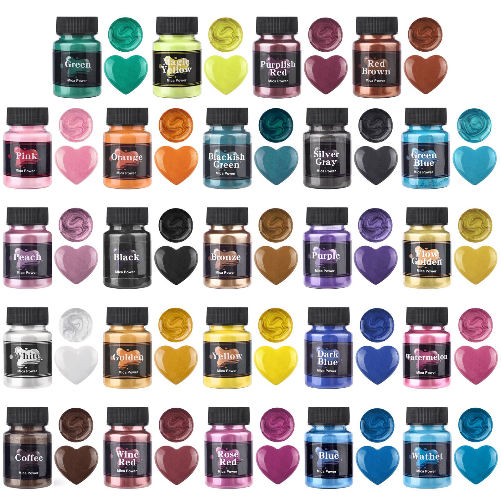 Resin Pigment Powder - 50ml 24 Colors Resin Pearl Powder