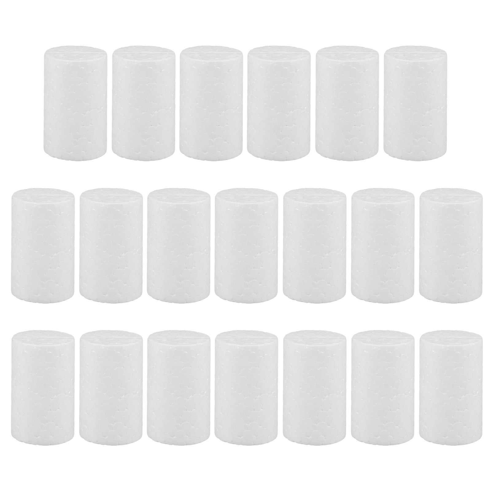 Art Craft For Christmas - 20Pcs White Polystyrene Cylinders 5x3cm Blank