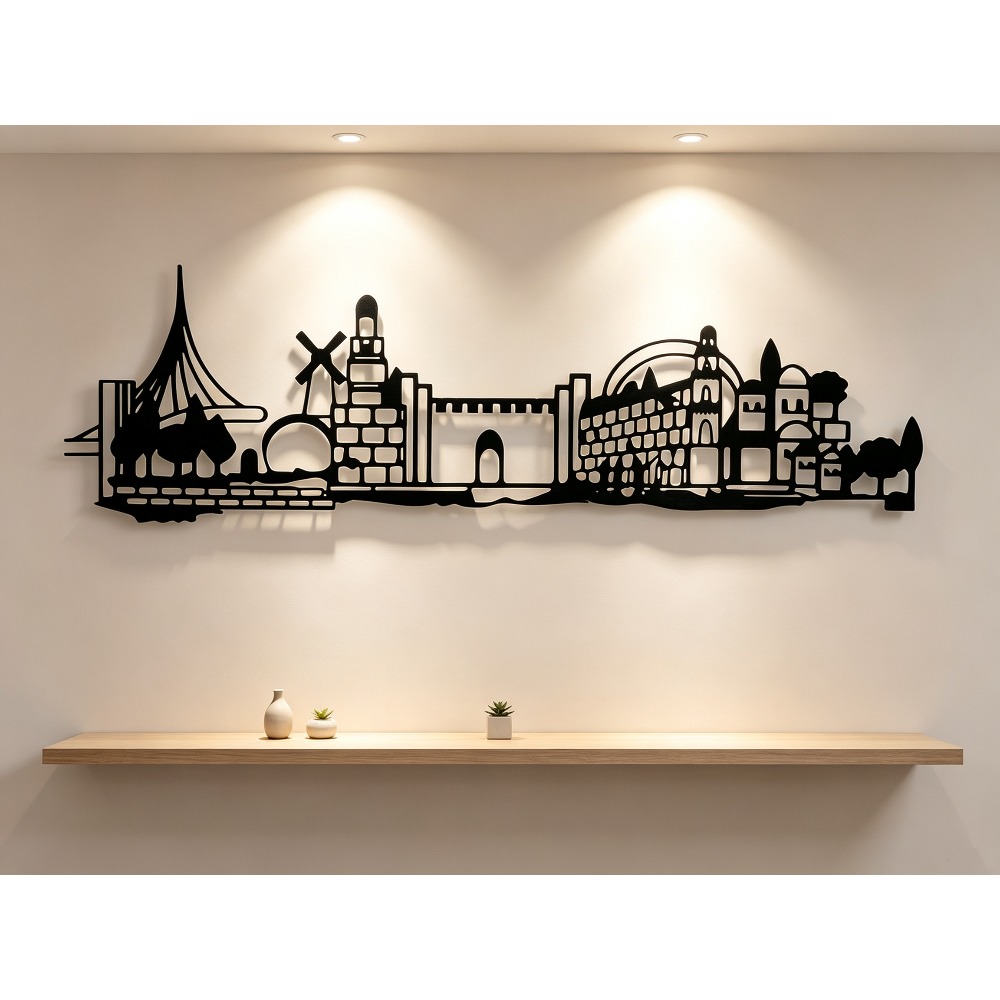 Art & Craft Voucher Code - CIFBUY Metal Wall Art Jerusalem Skyline
