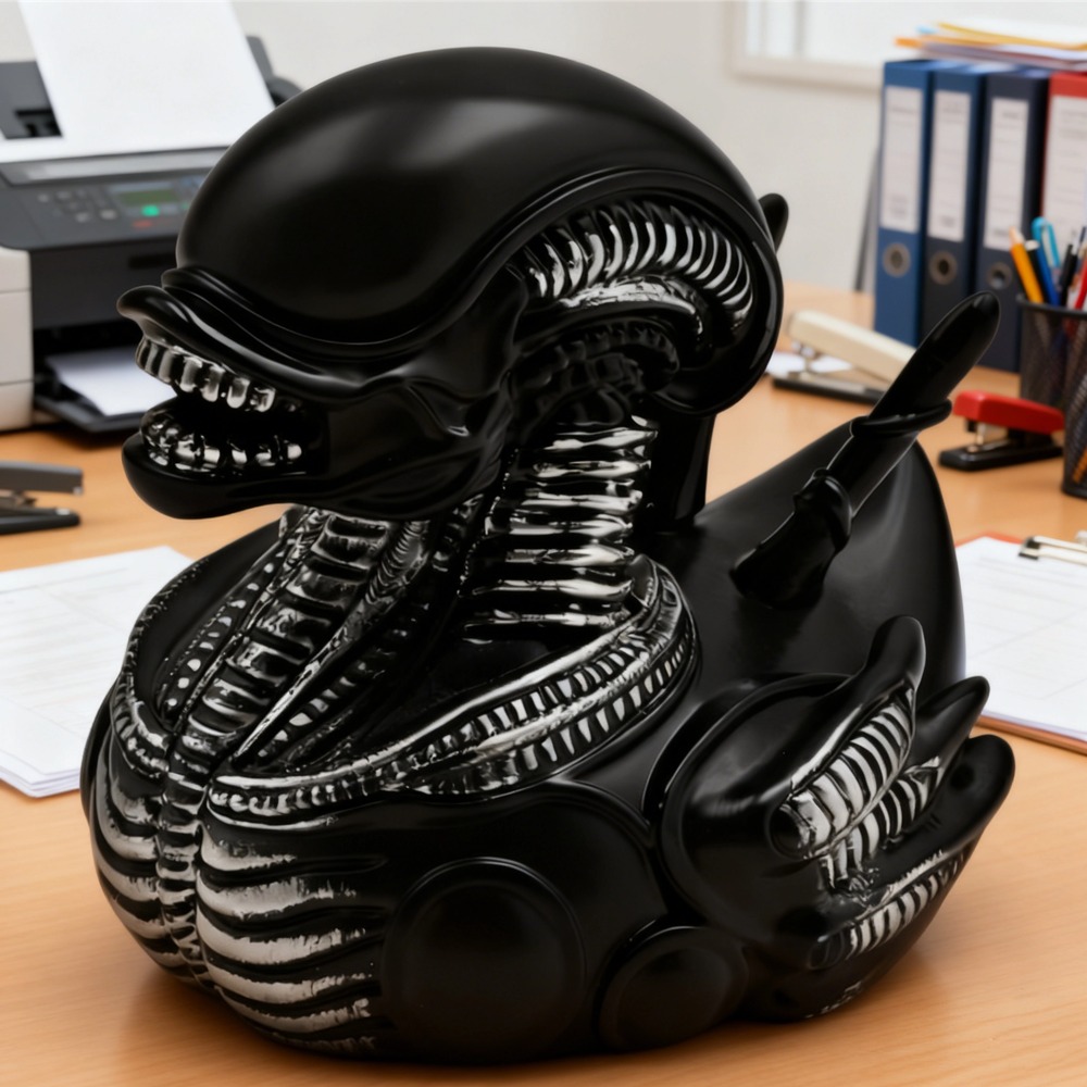 Art Craft Duck - Alien Duck Resin Statue，Evil Alien Duck