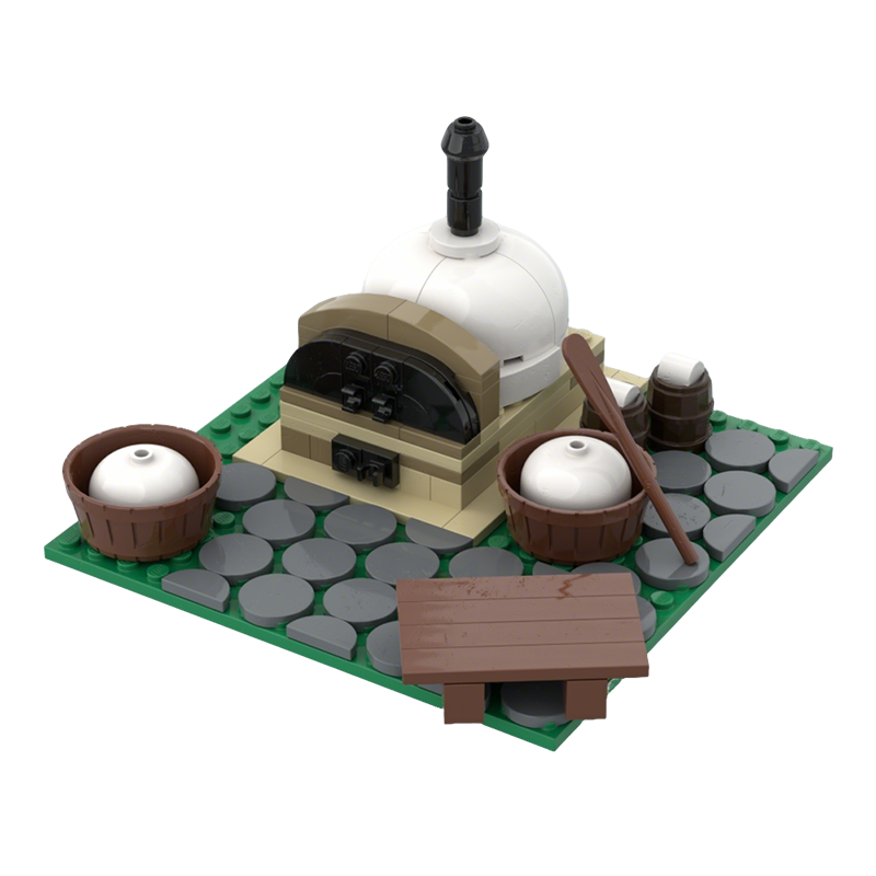 Art Craft Bakery - 115pcs MOC Outdoor Bakery Creator Model