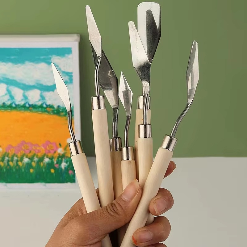 Painting Knife Palette - 7Pcs Stainless Steel Palette Knife Gouache