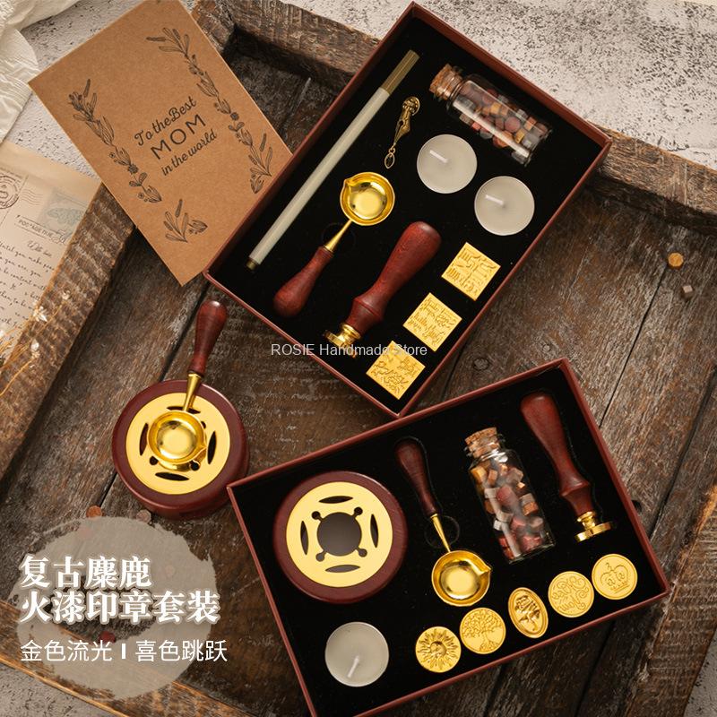 Batik Wax Kit - Wax Seal Stamp Set Lacquered Stamp