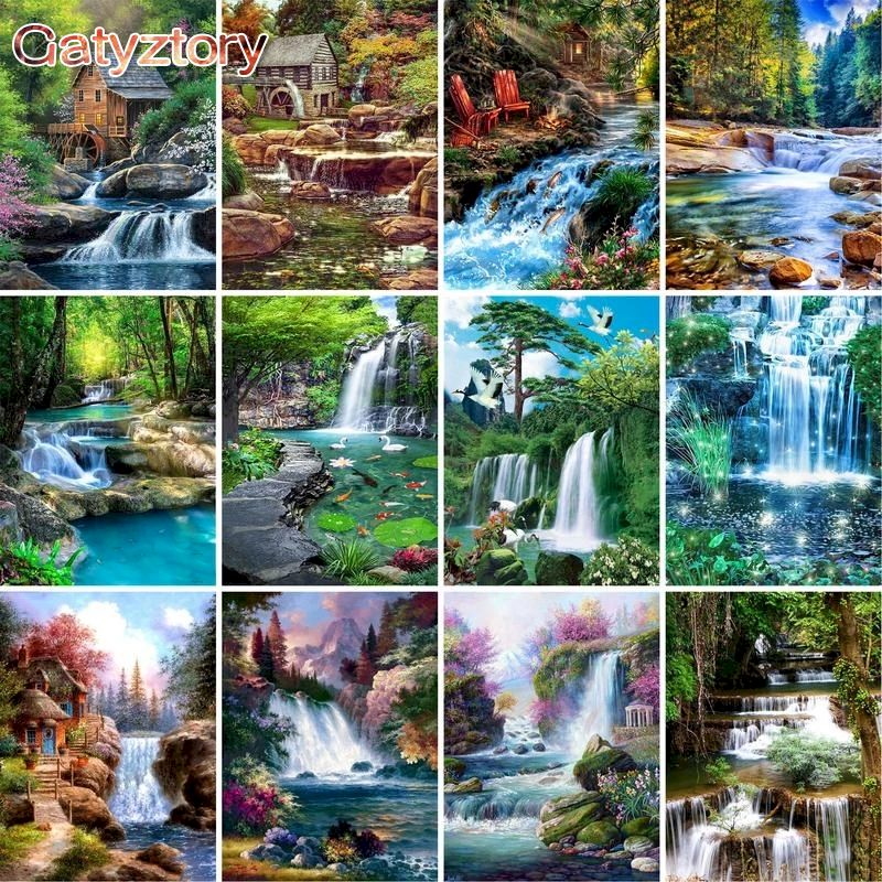 Art And Craft Numbers - PhotoCustom Diy Painting By Numbers Mountain