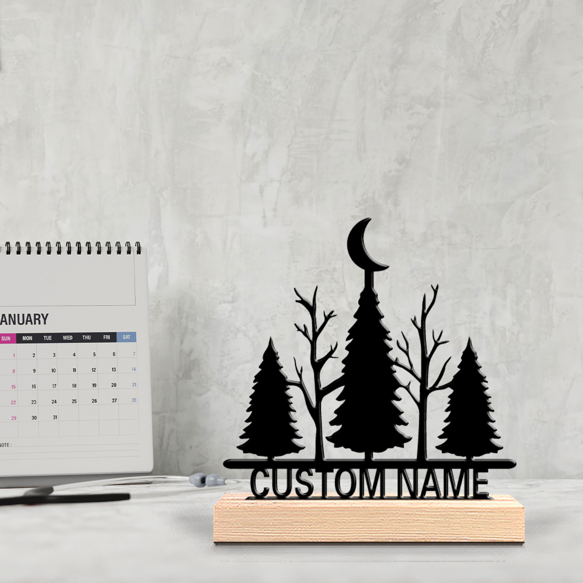 Art Y Craft - 1pc Minimalist moon tree Customized Text