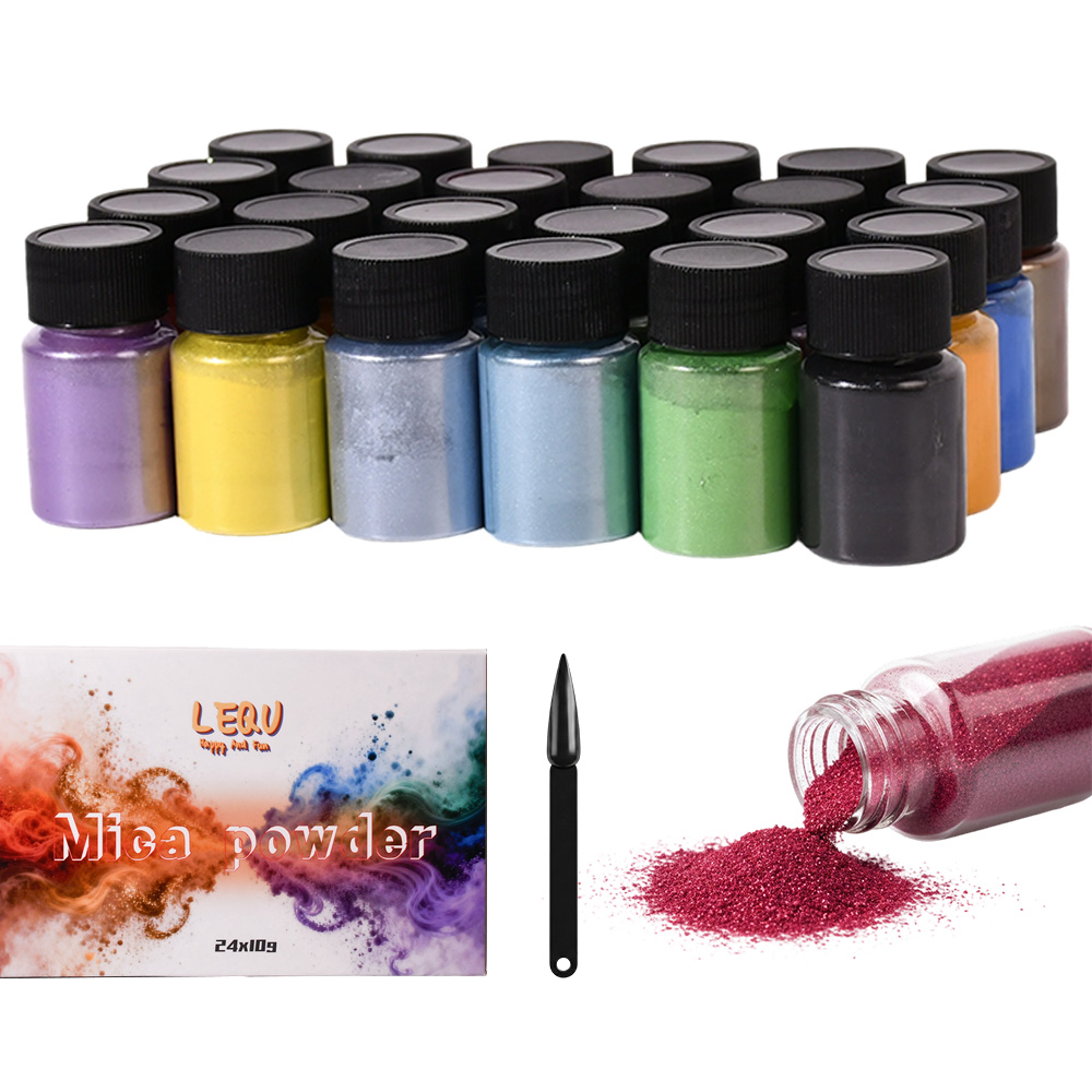 Resin Pigment Powder - 24-Color Chameleon Mica Powder: A color-changing