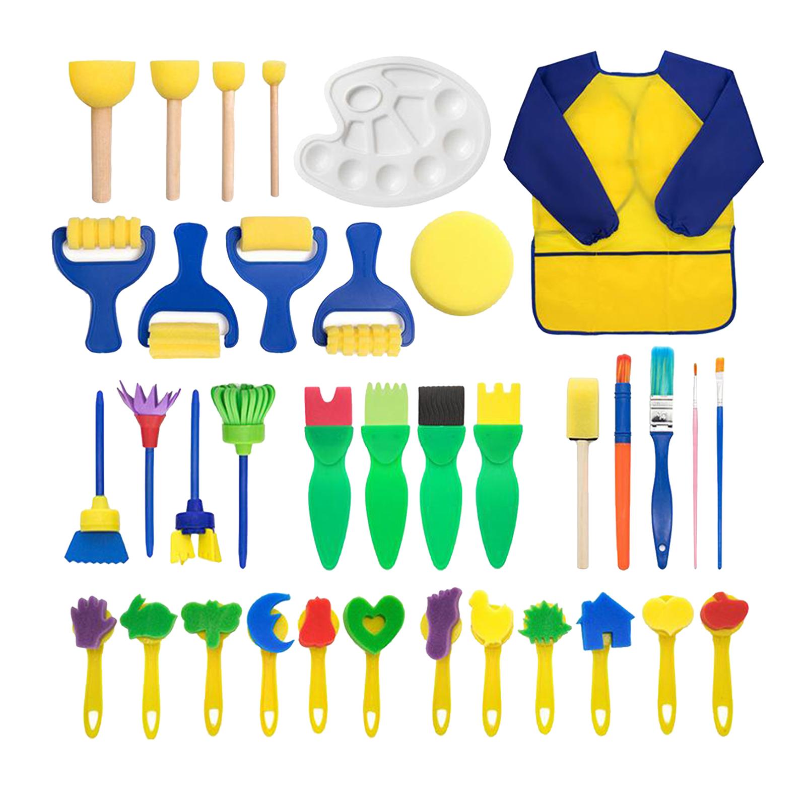 Art Craft For Kindergarten - 36pcs Sponge Paint Roller Brush Kids