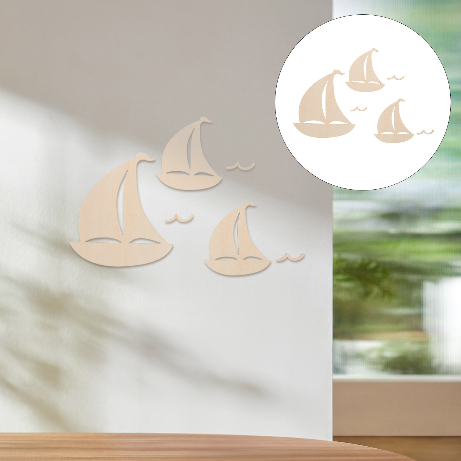 6Pcs Wooden Sailboat Decor for - đánh giá và giá Art And Craft For Nursery