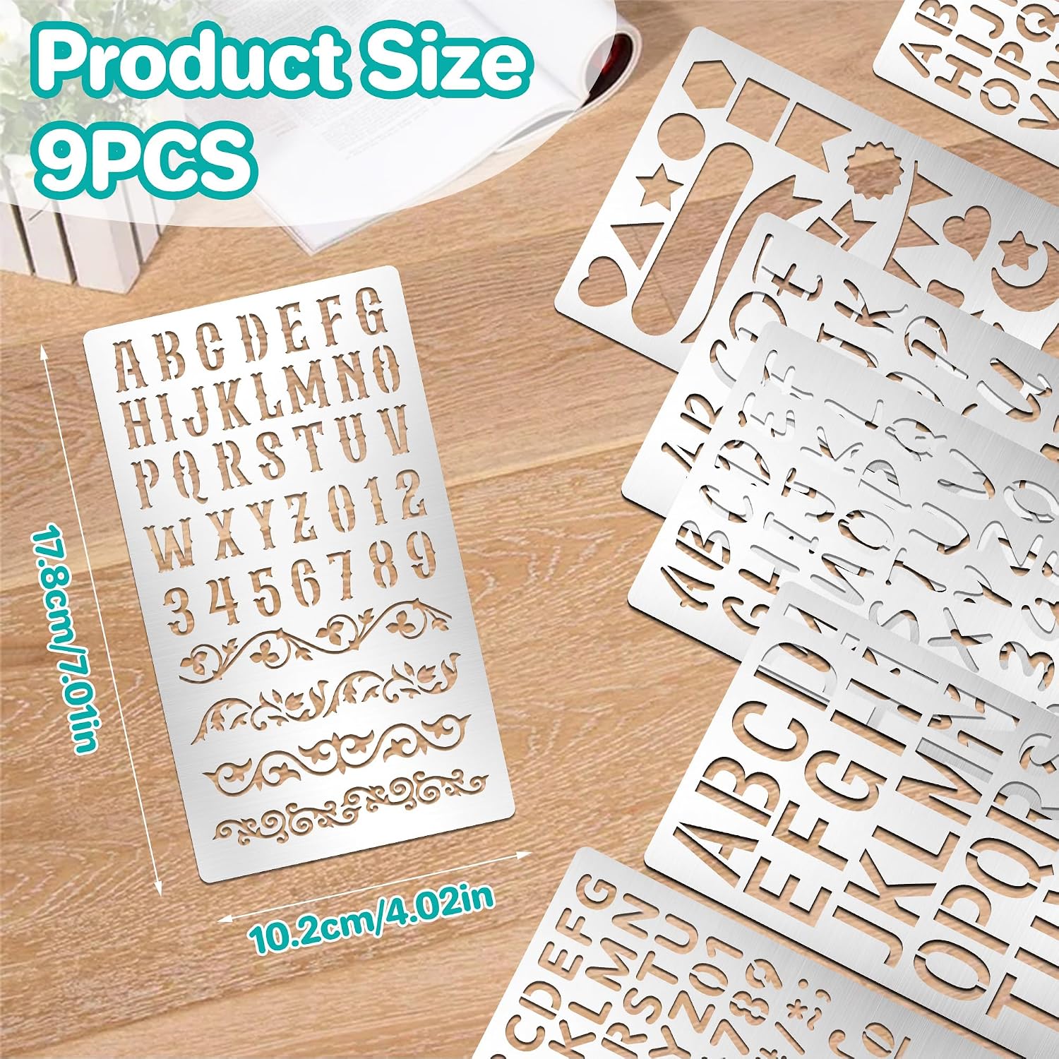 9Pcs Metal Letter Number Stenc - đánh giá và giá Art And Craft Numbers