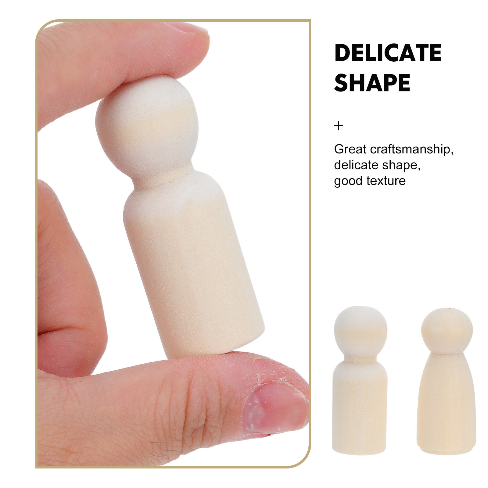 40Pcs Unpainted Wooden Peg Bla - đánh giá và giá Art Y Craft