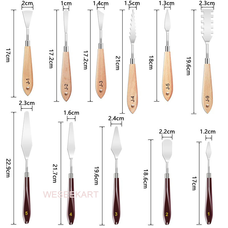 11Pcs Painting Knives Set Stai - đánh giá và giá Painting Knife Palette
