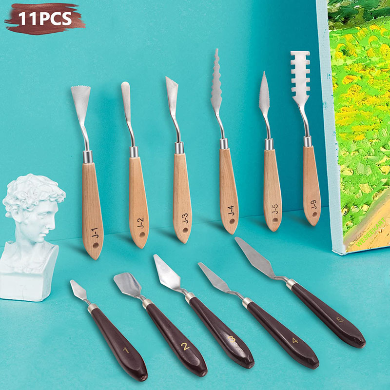 11Pcs Painting Knives Set Stai - đánh giá và giá Painting Knife Palette