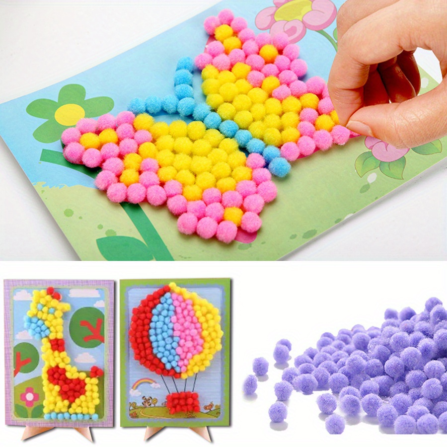 2pcs 16x21cm Colorful Pom-Pom  - đánh giá và giá Art Craft Painting