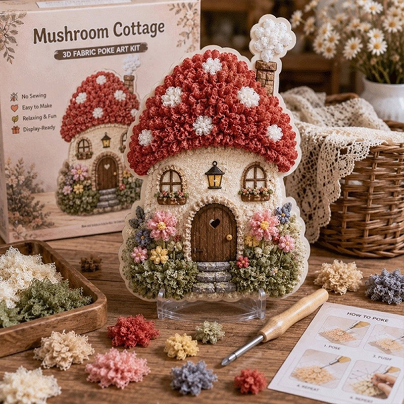 Whimsical Village 3D Fabric Po - đánh giá và giá Art Craft Yarn