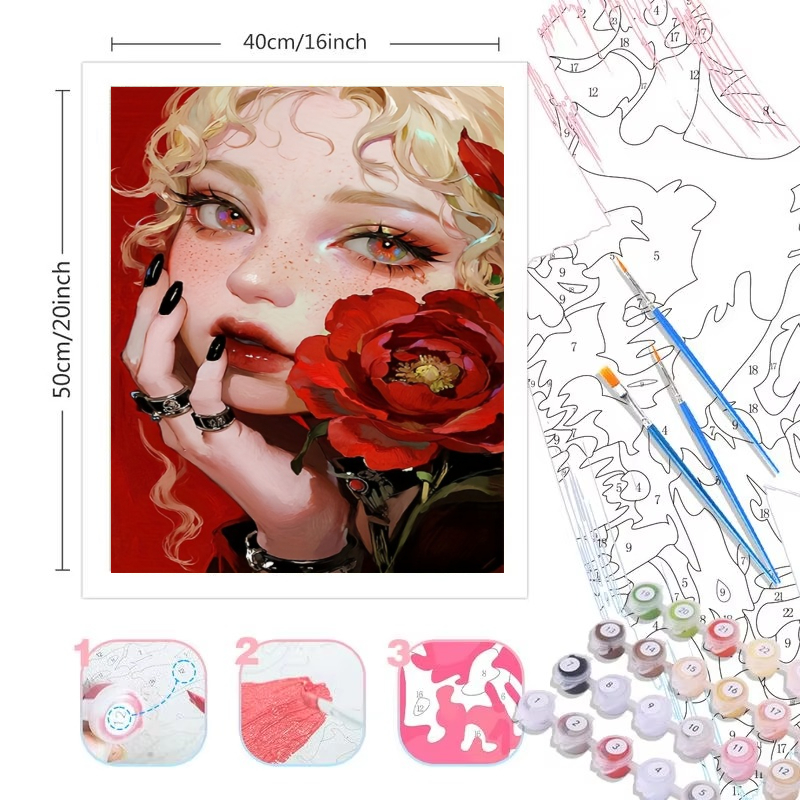 Paint By Numbers Kit for Adult - đánh giá và giá Art Craft Rose