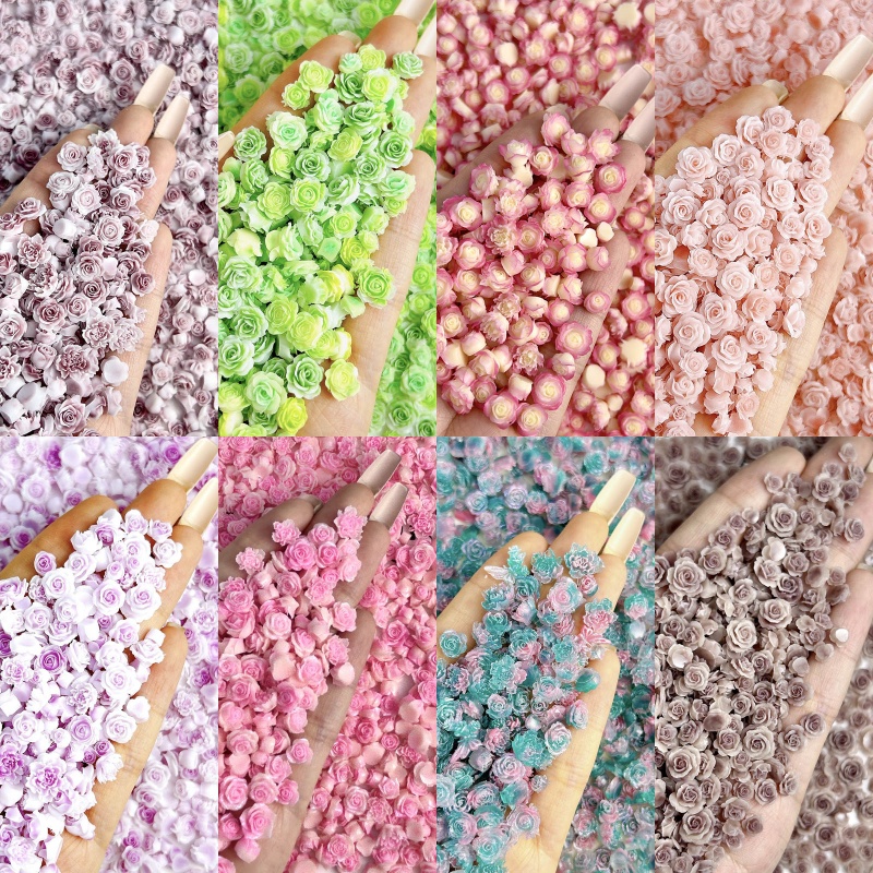 50pcs Random Mixed Resin Rose  - đánh giá và giá Art Craft Rose