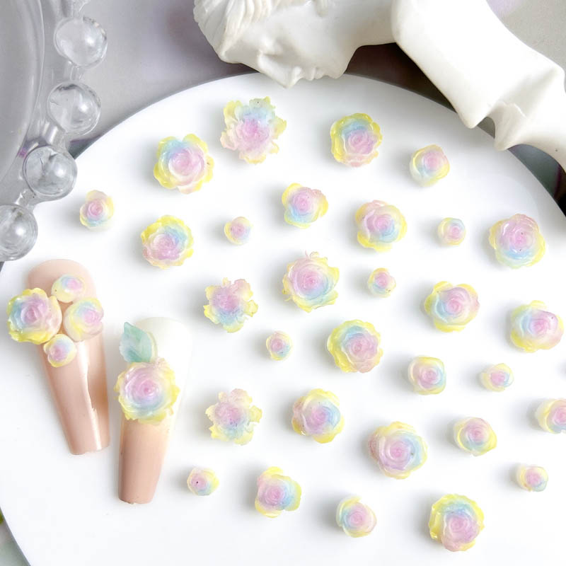 50pcs Random Mixed Resin Rose  - đánh giá và giá Art Craft Rose