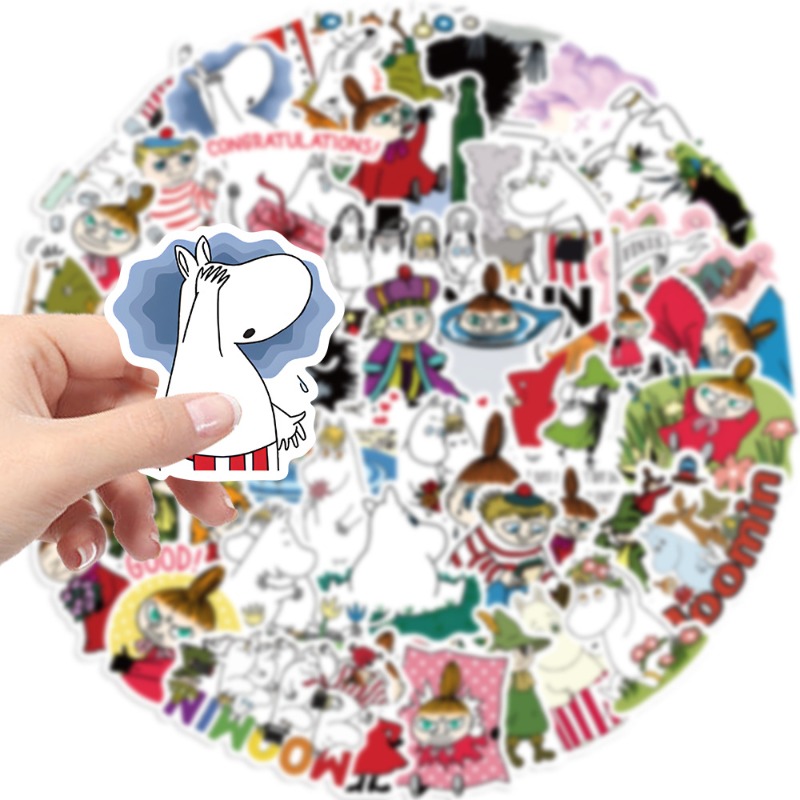 50Pcs Moomin Waterproof Self A - đánh giá và giá Artwork Craft
