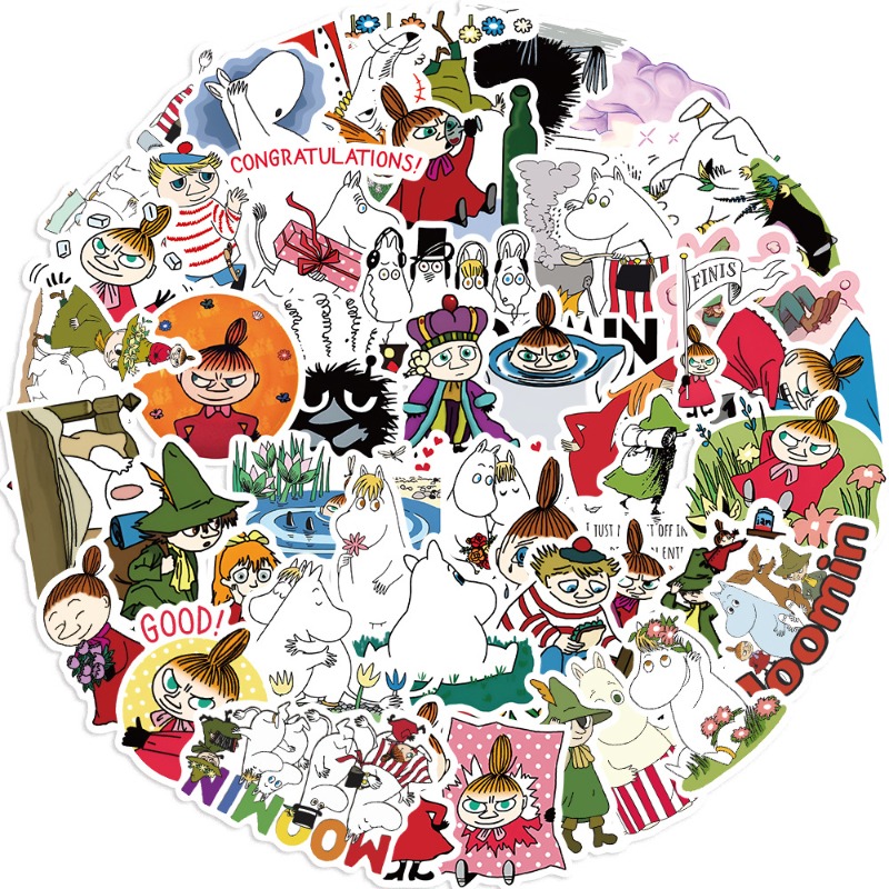 50Pcs Moomin Waterproof Self A - đánh giá và giá Artwork Craft