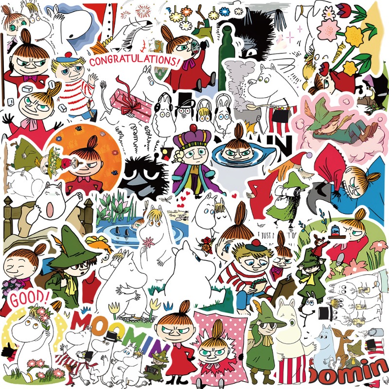 50Pcs Moomin Waterproof Self A - đánh giá và giá Artwork Craft