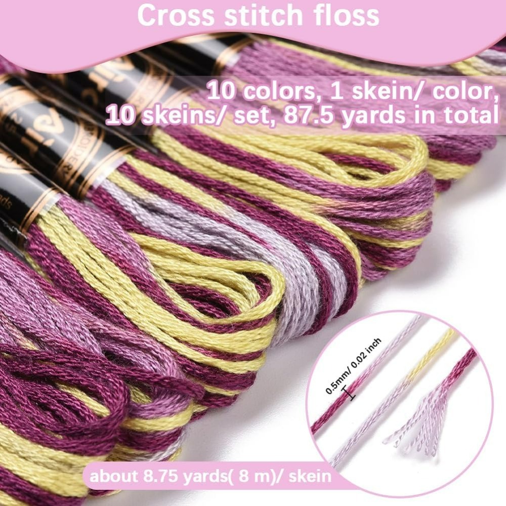 6 Strands Purple Variegated Em - đánh giá và giá Artwork Craft