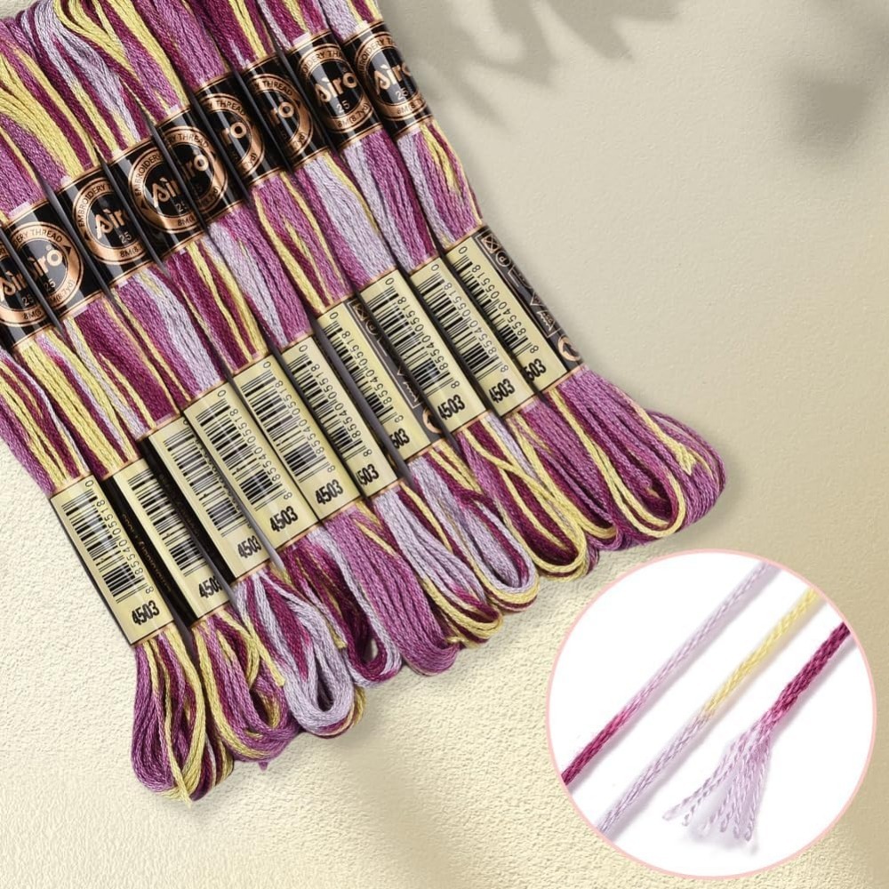 6 Strands Purple Variegated Em - đánh giá và giá Artwork Craft