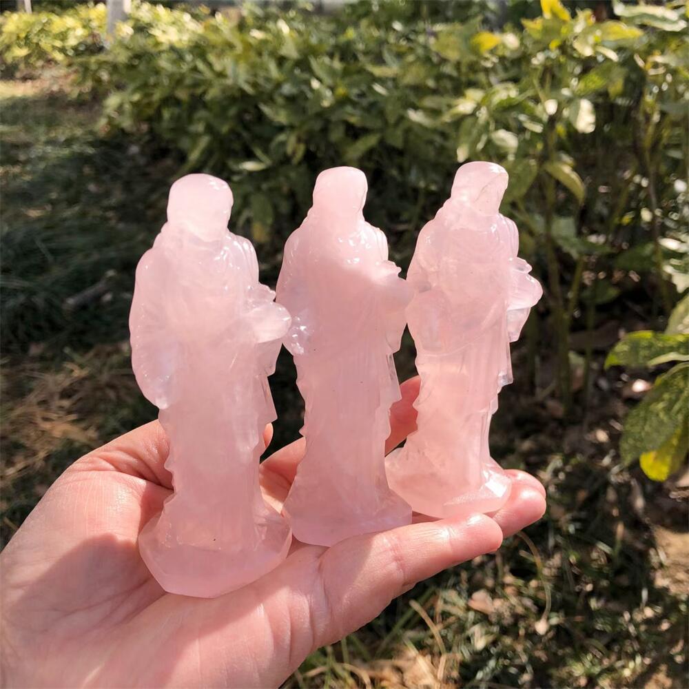 10cm Rose Quartz Jesus Carving - đánh giá và giá Art Craft Rose