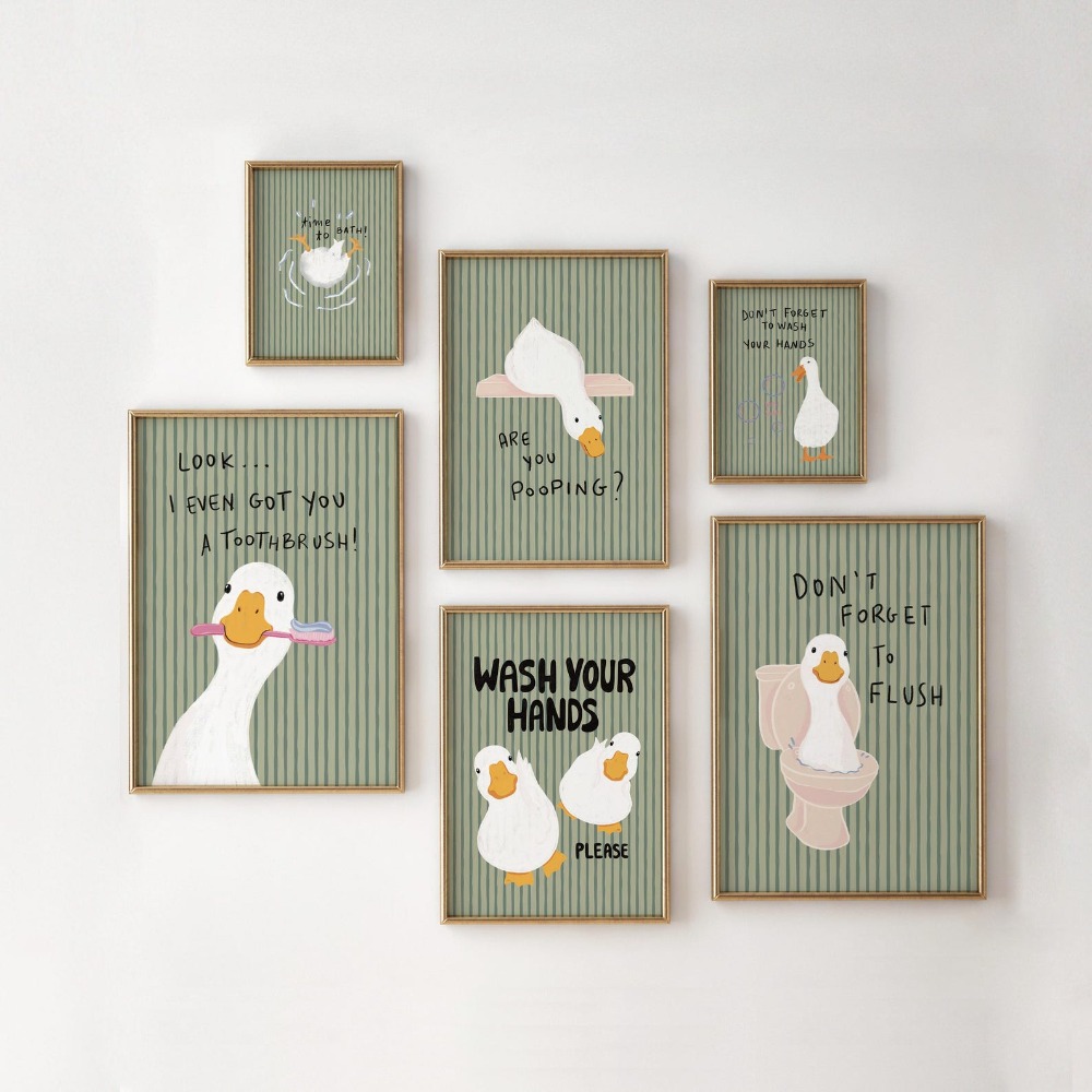 Frameless Bathroom Wall Art,Gr - đánh giá và giá Art Craft Duck