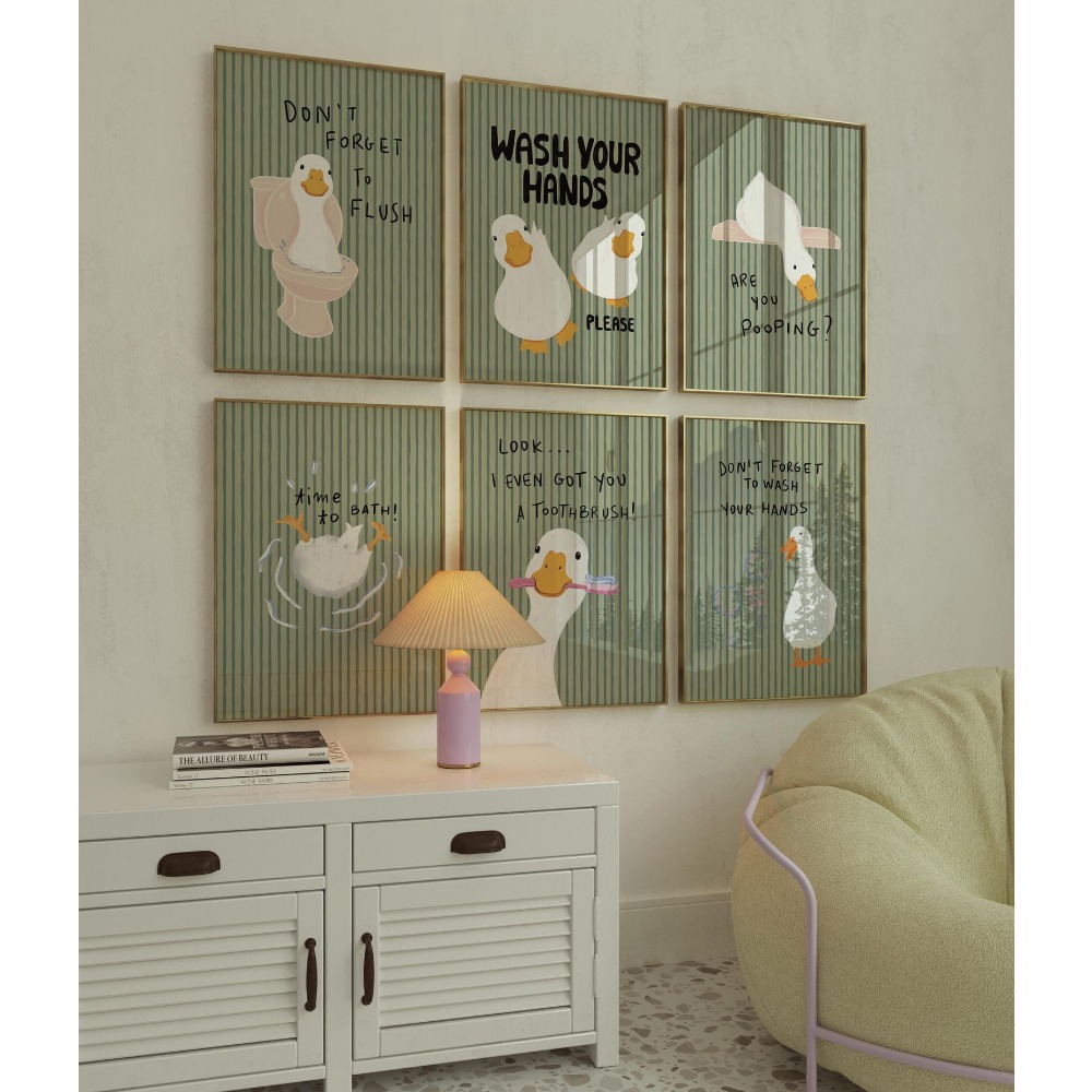 Frameless Bathroom Wall Art,Gr - đánh giá và giá Art Craft Duck
