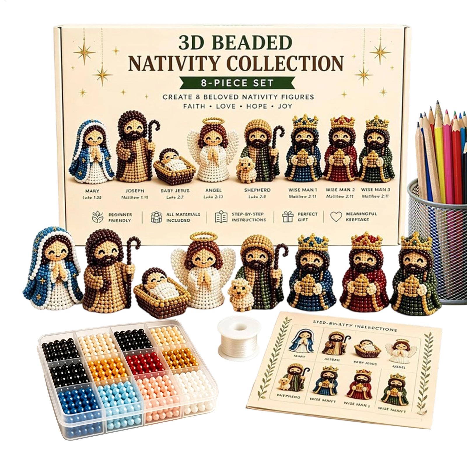 Nativity Bead Art Kit 3D Chris - đánh giá và giá Art Craft Holiday