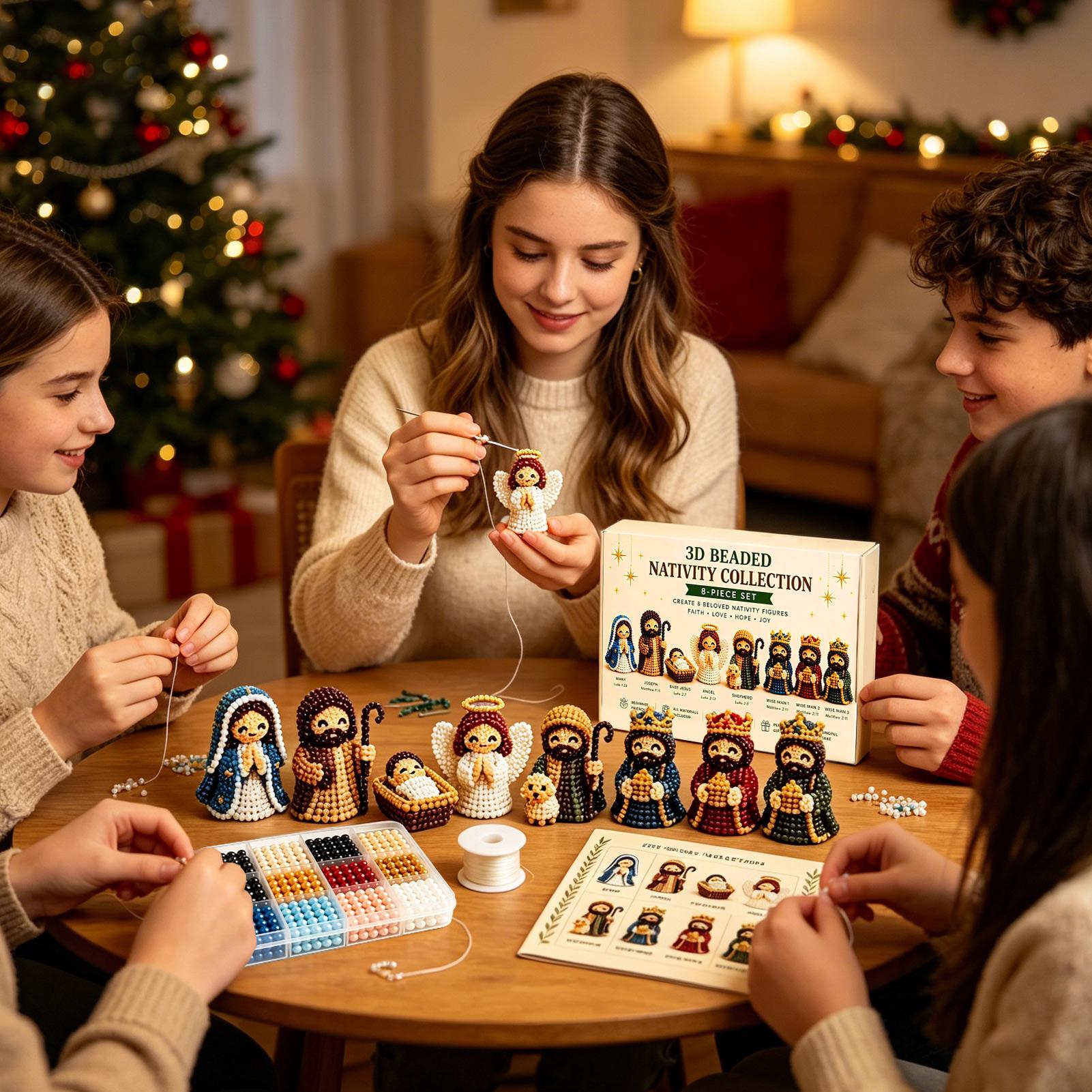 Nativity Bead Art Kit 3D Chris - đánh giá và giá Art Craft Holiday