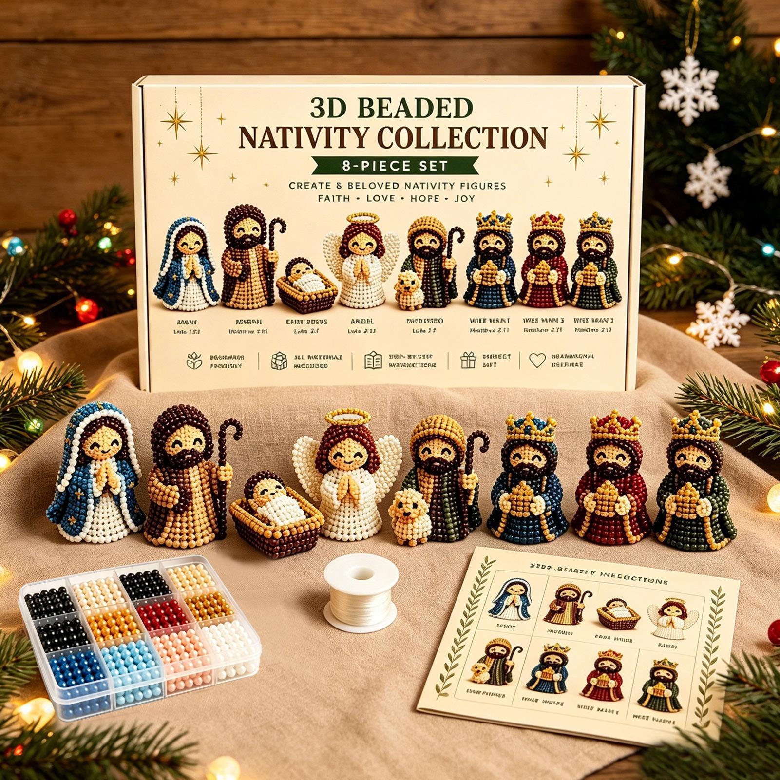Nativity Bead Art Kit 3D Chris - đánh giá và giá Art Craft Holiday
