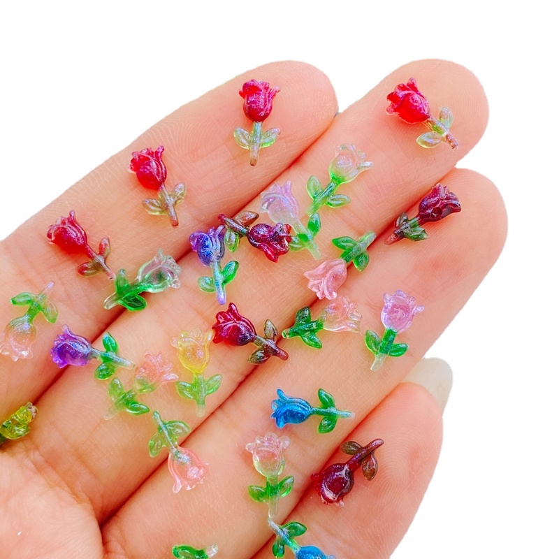 100pcs Resin Glitter Mini Cute - đánh giá và giá Art Craft Rose