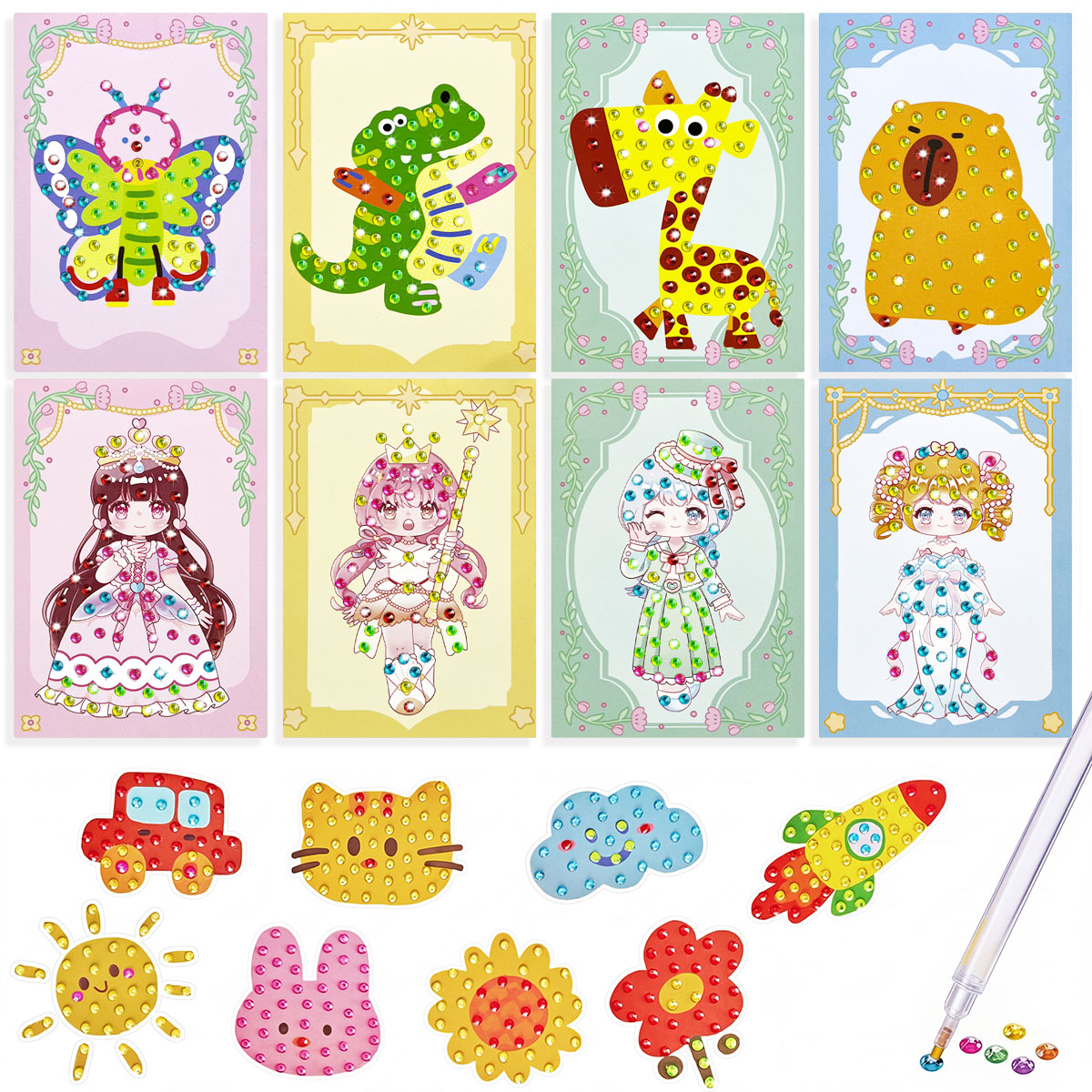 16 Pcs Gem Kit DIY Arts Crafts - đánh giá và giá Art And Craft Numbers