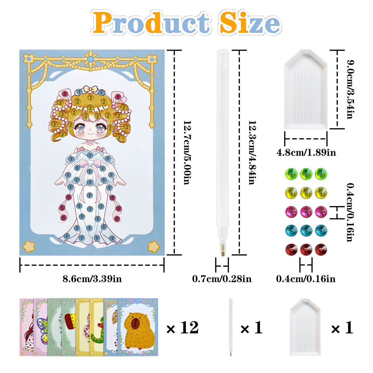 16 Pcs Gem Kit DIY Arts Crafts - đánh giá và giá Art And Craft Numbers