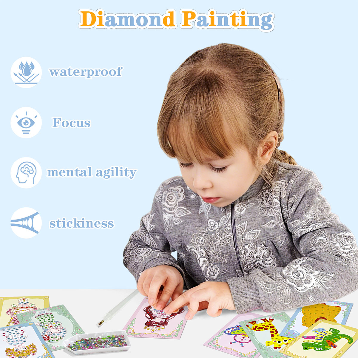 16 Pcs Gem Kit DIY Arts Crafts - đánh giá và giá Art And Craft Numbers