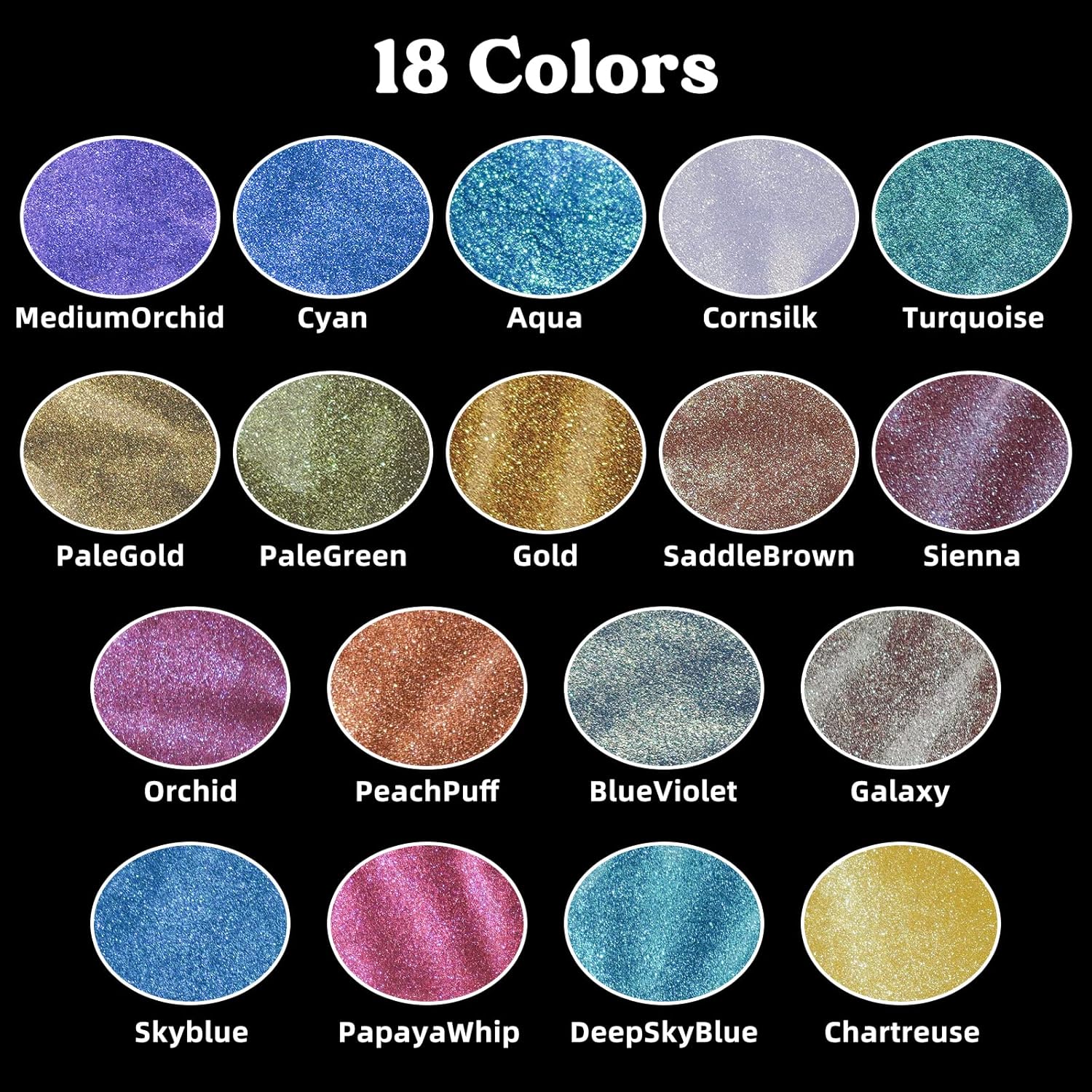 18-Color Chameleon Mica Powder - đánh giá và giá Resin Pigment Powder