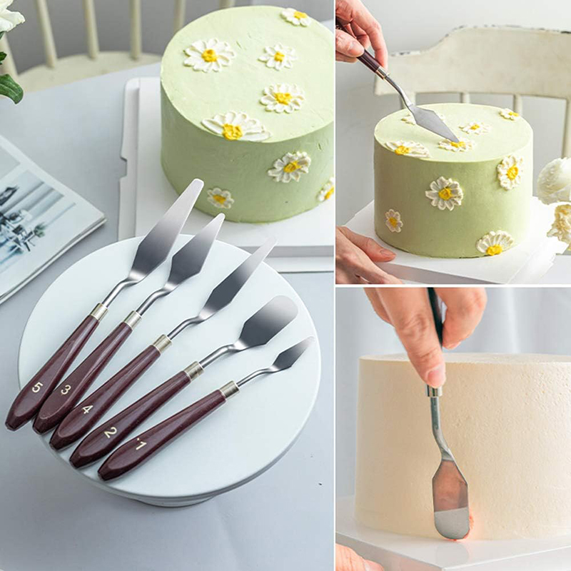 5Pcs Cake Cream Spatula Set St - đánh giá và giá Painting Knife Palette