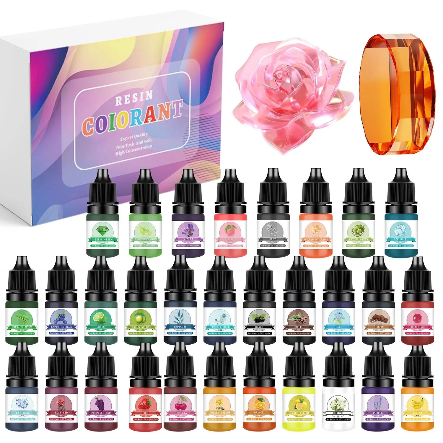 30Colors 5ml Epoxy Resin Pigme - đánh giá và giá Resin Pigment Powder