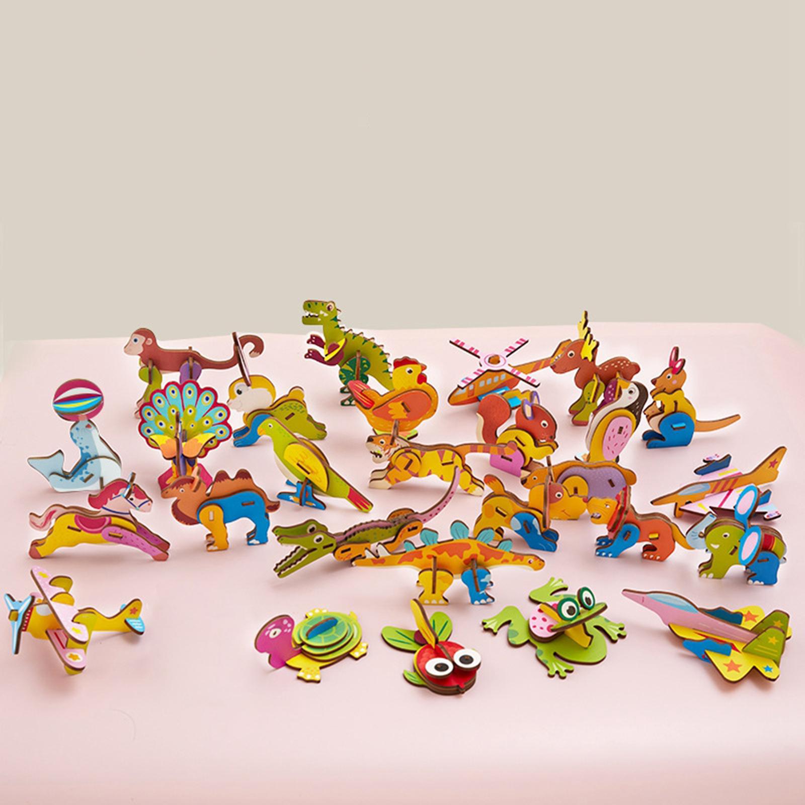 3D Cartoon Wooden Insert Puzzl - đánh giá và giá Art Craft For Kindergarten