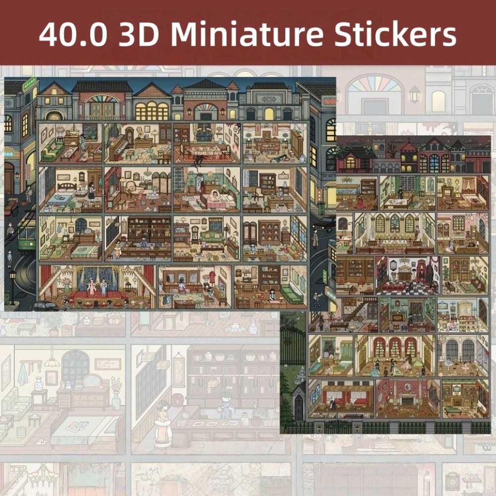 Shop Pattern 3D Cabin Stickers - đánh giá và giá Art Craft Bakery