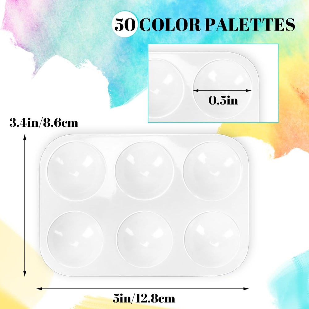 50 Pack 6-Well Plastic Paint P - đánh giá và giá Art Craft Class